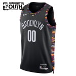 Maillot NBA Brooklyn Nets Personnalisable Nike 2025-26 City Edition Noir Swingman - Enfant